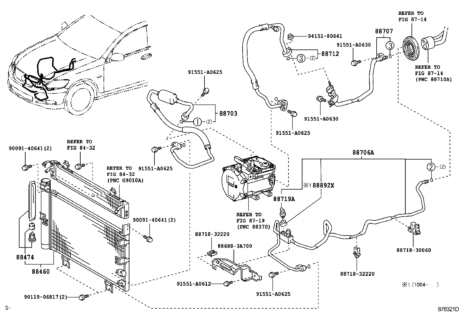  GS450H |  HEATING AIR CONDITIONING COOLER PIPING