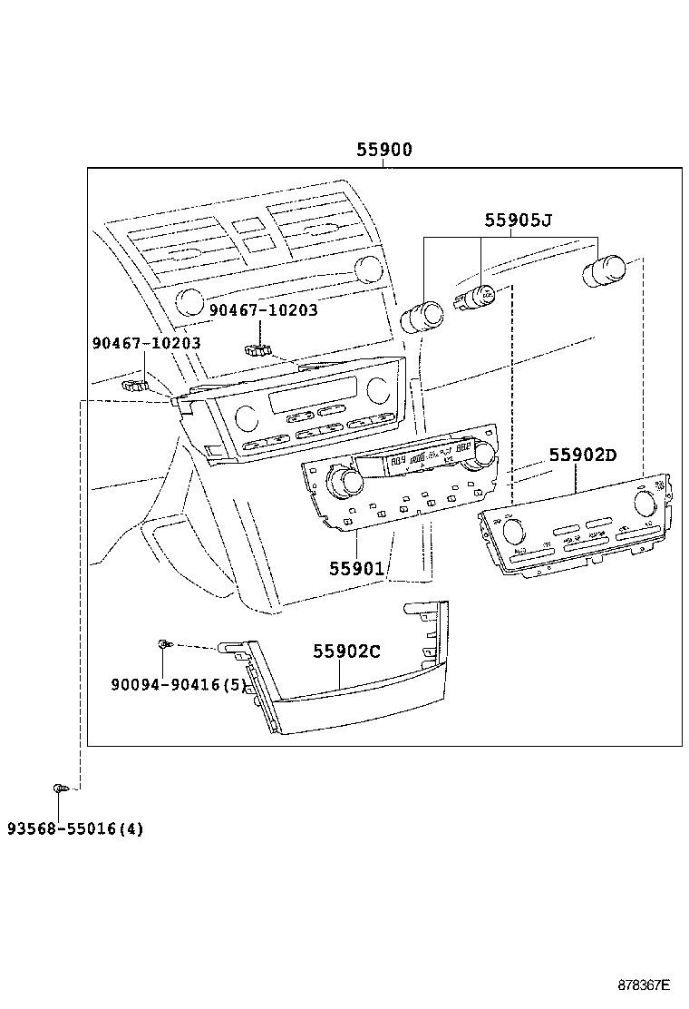  CAMRY |  HEATING AIR CONDITIONING CONTROL AIR DUCT