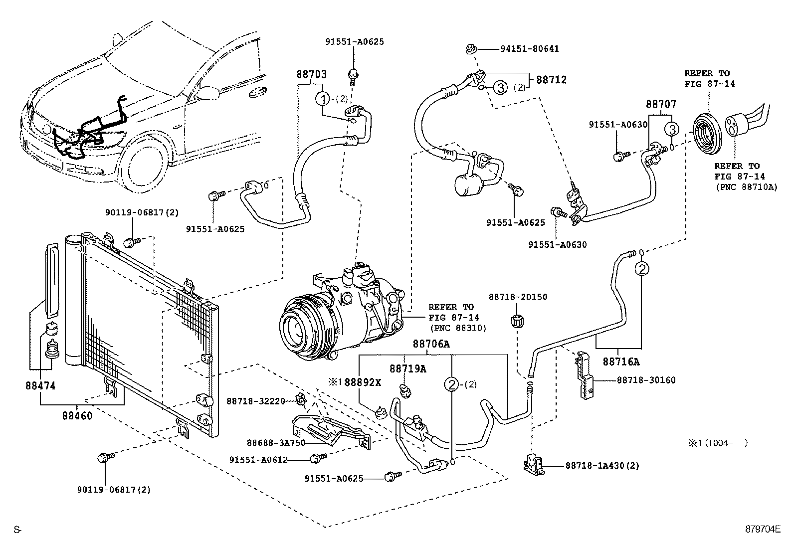  GS460 430 350 |  HEATING AIR CONDITIONING COOLER PIPING