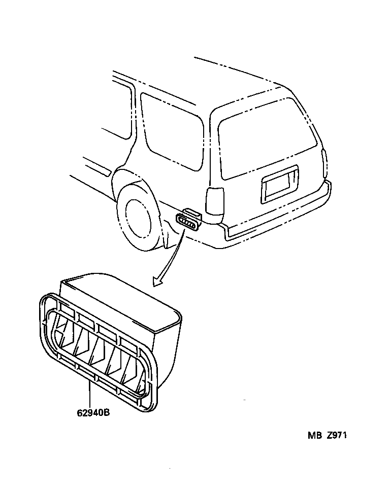  HILUX SURF |  REAR VENTILATOR ROOF VENTILATOR