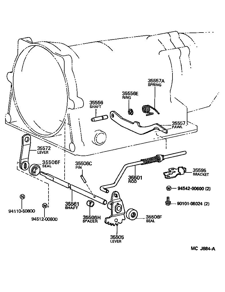  HIACE REGIUSACE |  THROTTLE LINK VALVE LEVER ATM