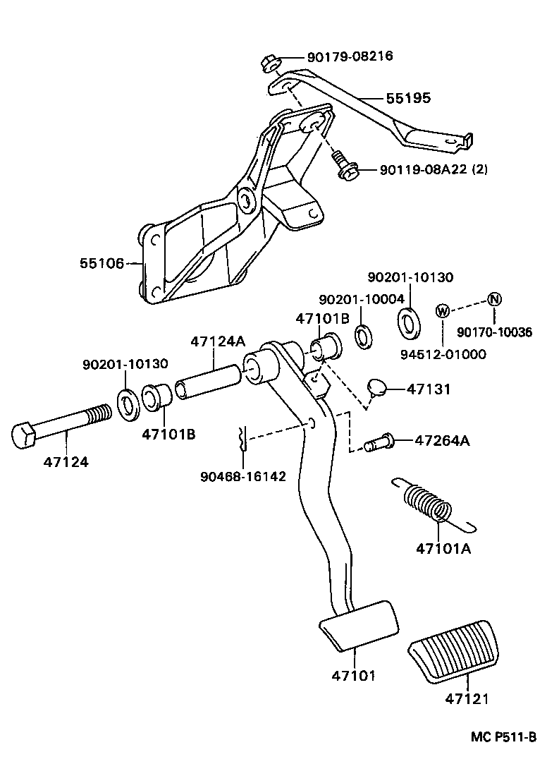  SUPRA |  BRAKE PEDAL BRACKET