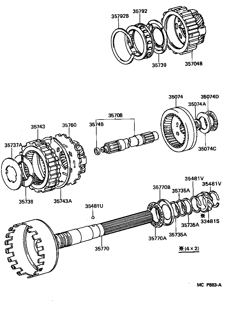  HIACE REGIUSACE |  PLANETARY GEAR REVERSE PISTON COUNTER GEAR ATM