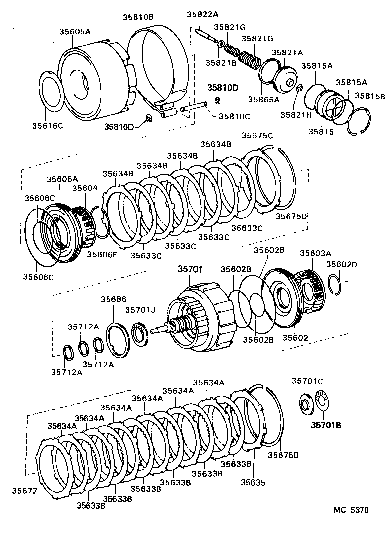  HILUX SURF |  BRAKE BAND MULTIPLE DISC CLUTCH ATM