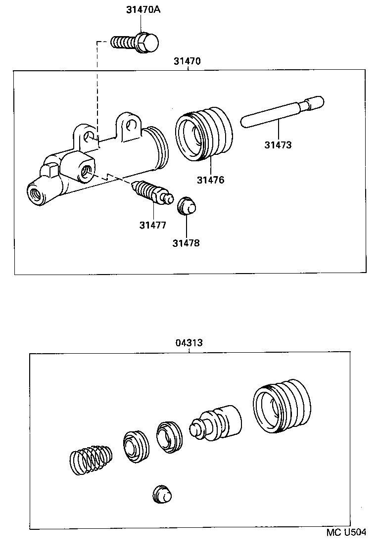  HILUX SURF |  CLUTCH RELEASE CYLINDER