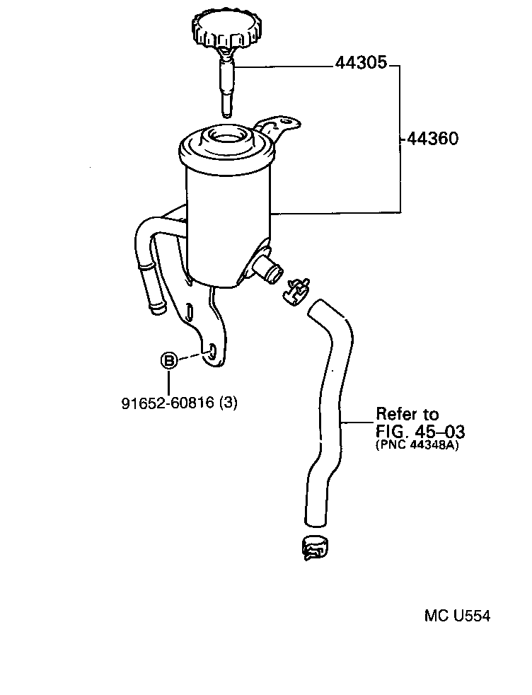  HILUX SURF |  VANE PUMP RESERVOIR POWER STEERING