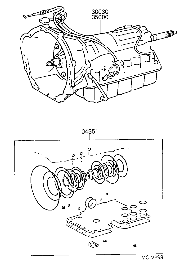  HILUX SURF |  TRANSAXLE OR TRANSMISSION ASSY GASKET KIT ATM