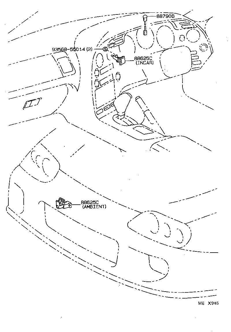  SUPRA |  HEATING AIR CONDITIONING CONTROL AIR DUCT