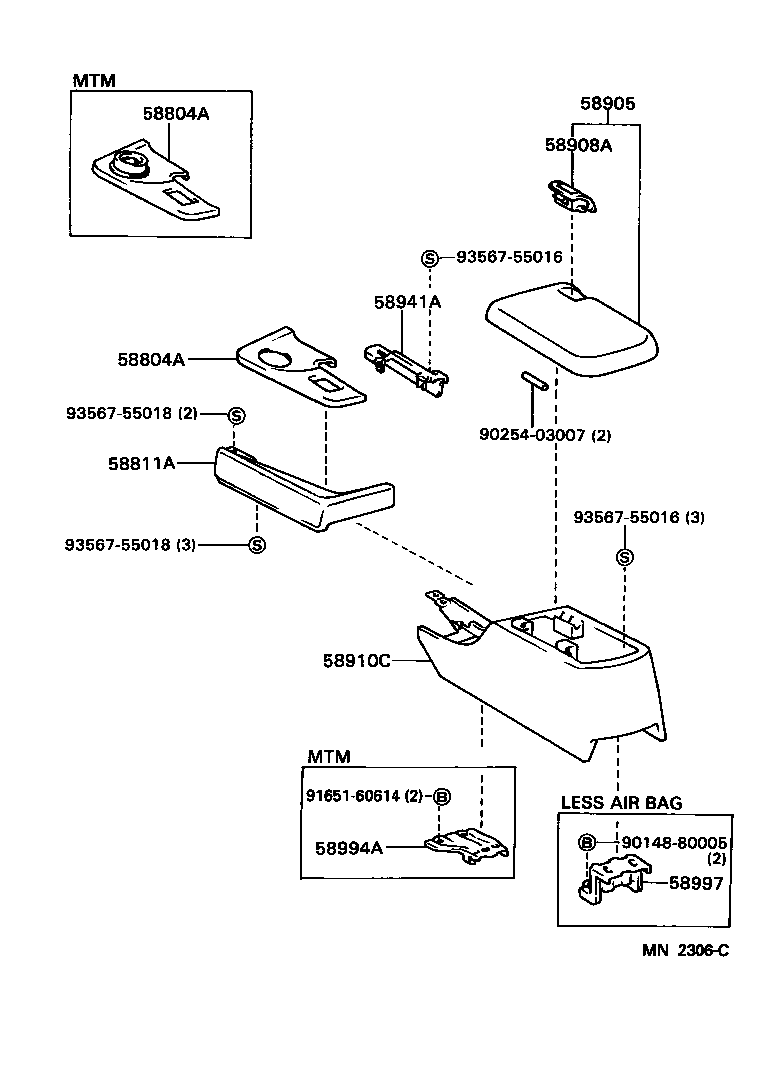  SUPRA |  CONSOLE BOX BRACKET