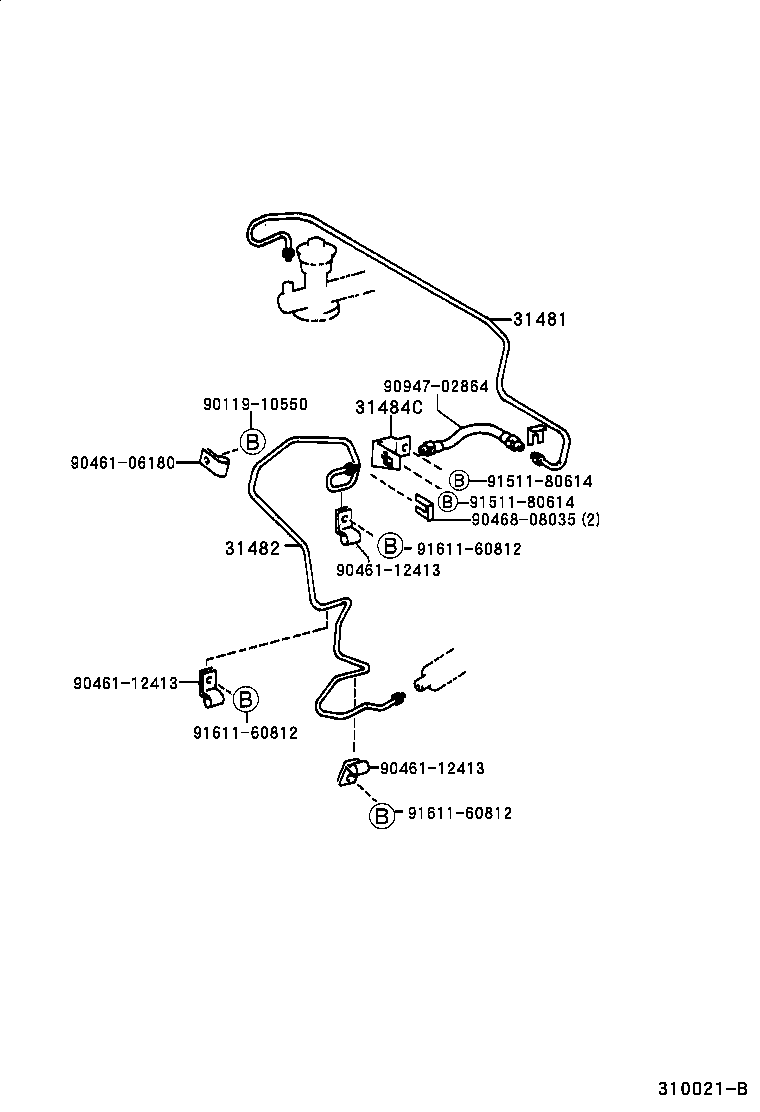  LAND CRUISER PRADO |  CLUTCH PEDAL FLEXIBLE HOSE