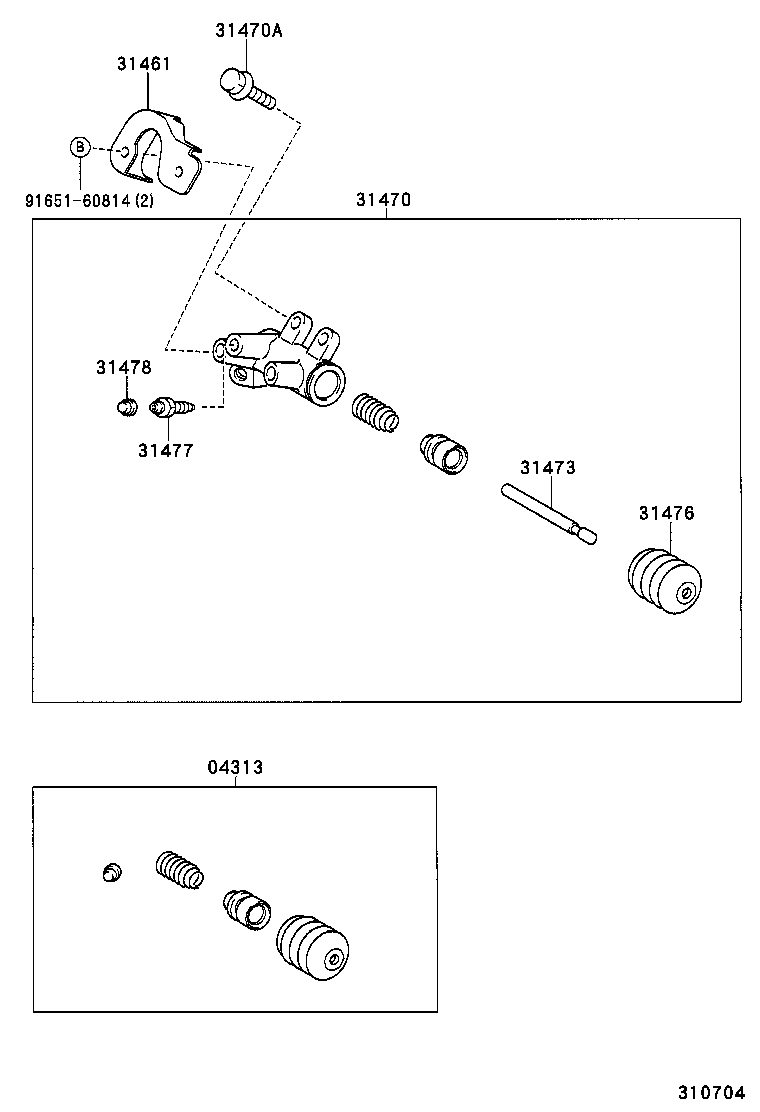  RAV4 J L |  CLUTCH RELEASE CYLINDER