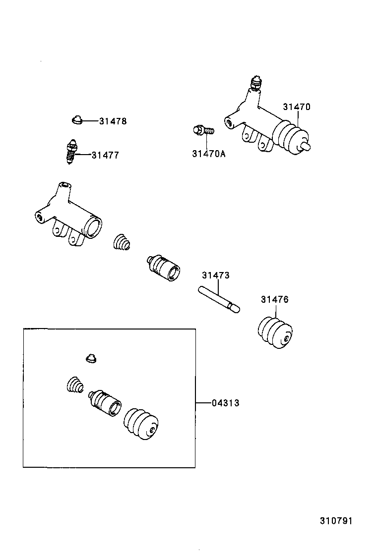  LVN CRE TRN MRN |  CLUTCH RELEASE CYLINDER