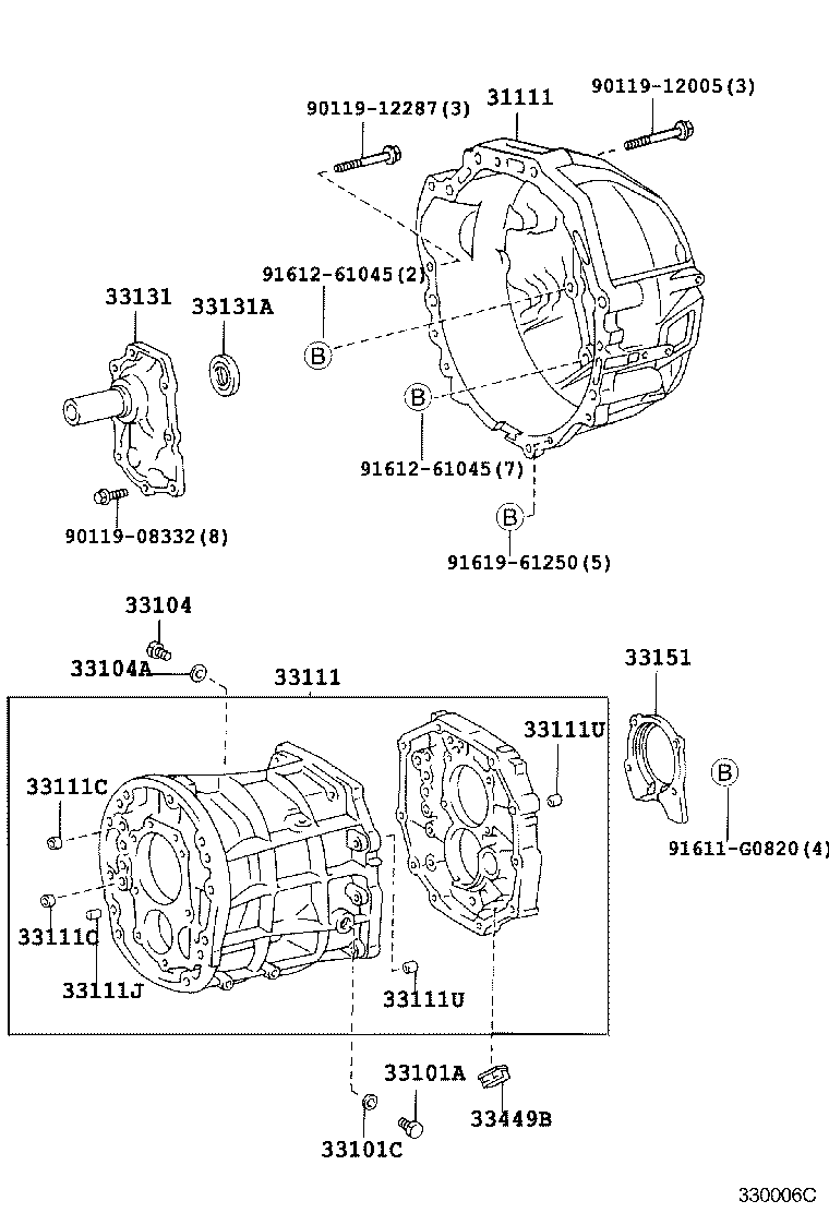  LAND CRUISER PRADO |  CLUTCH HOUSING TRANSMISSION CASE MTM
