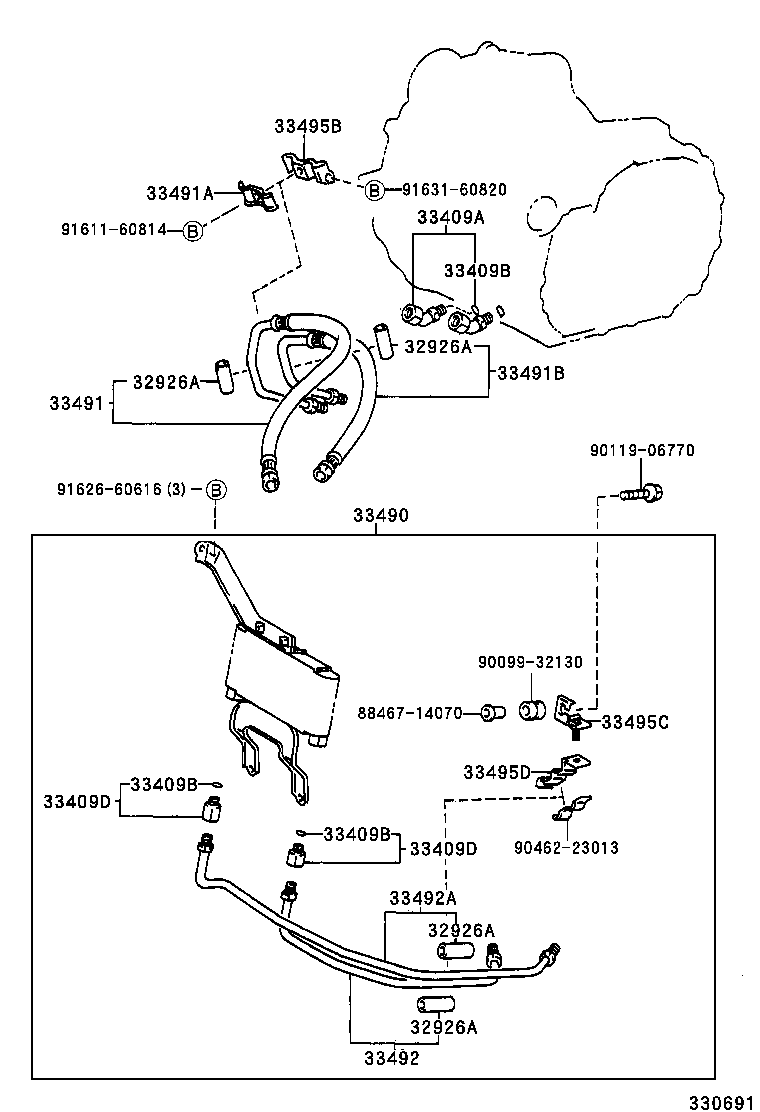  CALDINA |  OIL PUMP OIL COOLER PIPE MTM