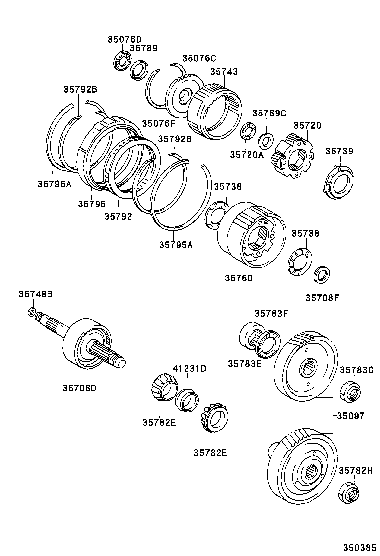  COROLLA SPACIO |  PLANETARY GEAR REVERSE PISTON COUNTER GEAR ATM