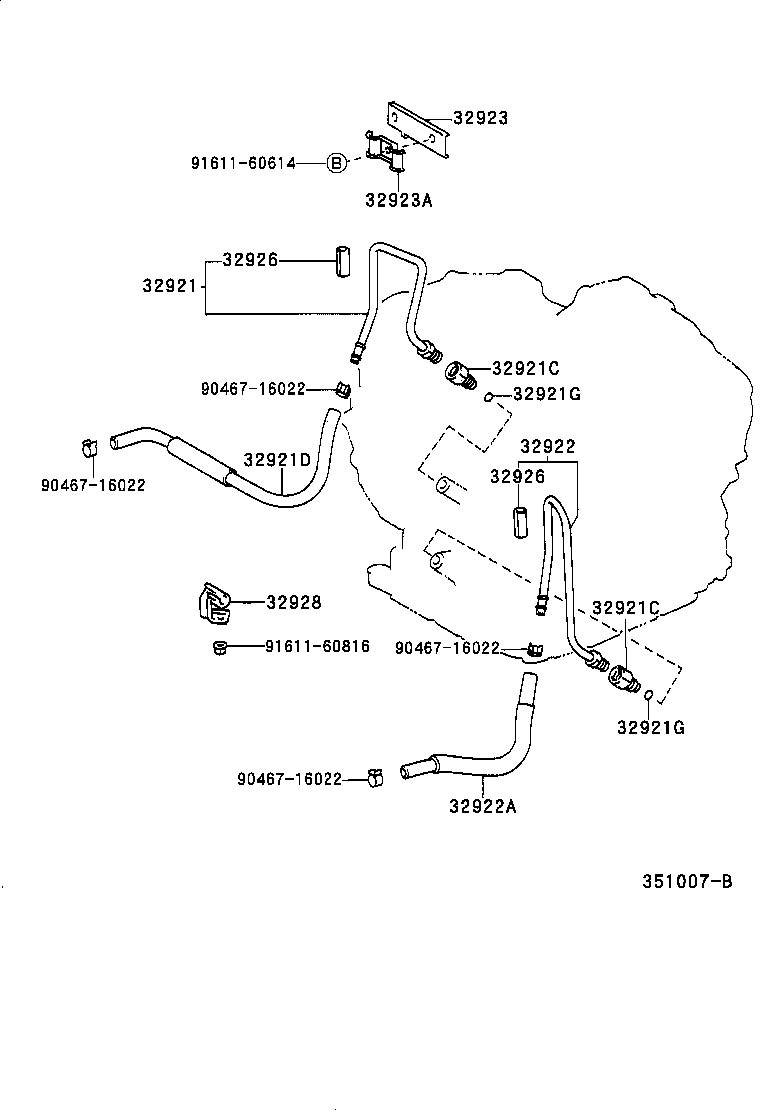  CALDINA |  OIL COOLER TUBE ATM