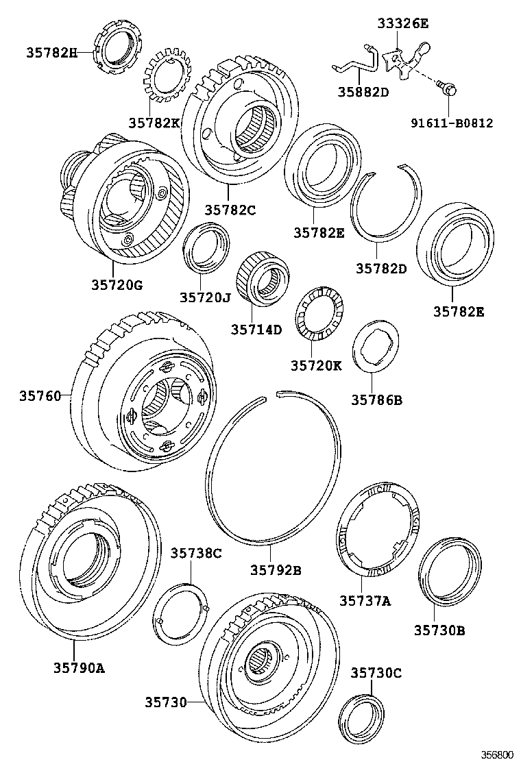  CELICA |  PLANETARY GEAR REVERSE PISTON COUNTER GEAR ATM