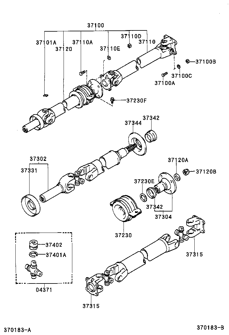  HILUX |  PROPELLER SHAFT UNIVERSAL JOINT