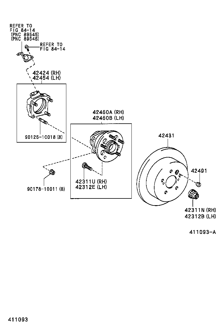  ESTIMA T L |  REAR AXLE SHAFT HUB