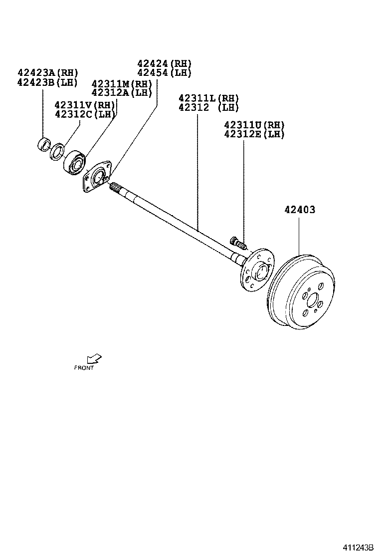  SPARKY |  REAR AXLE SHAFT HUB