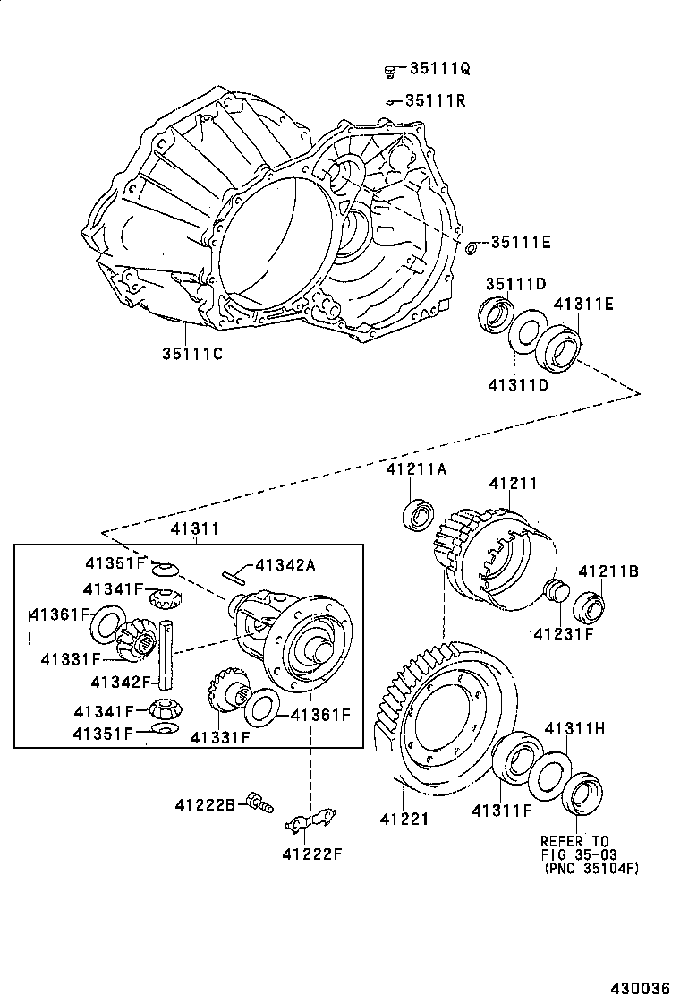  CARINA FF |  FRONT AXLE HOUSING DIFFERENTIAL