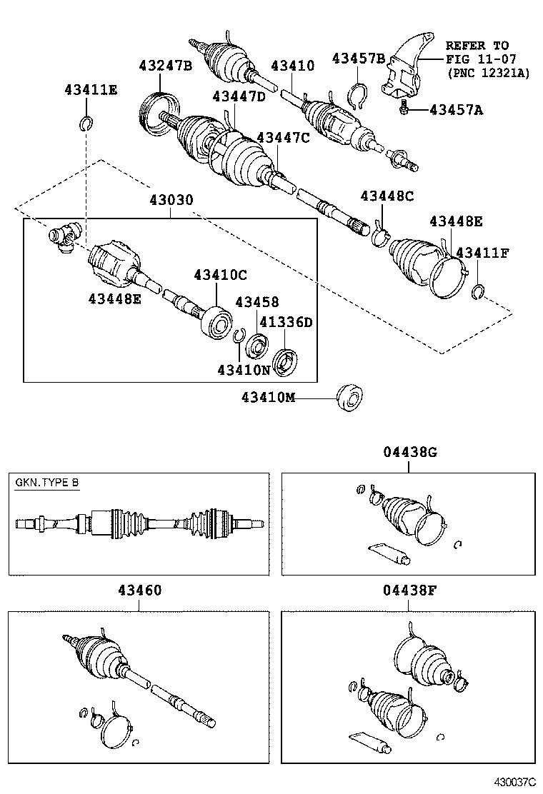  CAMRY GRACIA |  FRONT DRIVE SHAFT