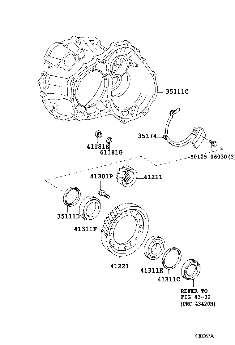  CALDINA |  FRONT AXLE HOUSING DIFFERENTIAL