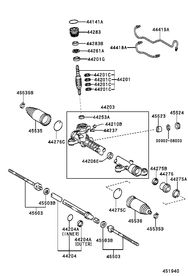  CELICA |  FRONT STEERING GEAR LINK