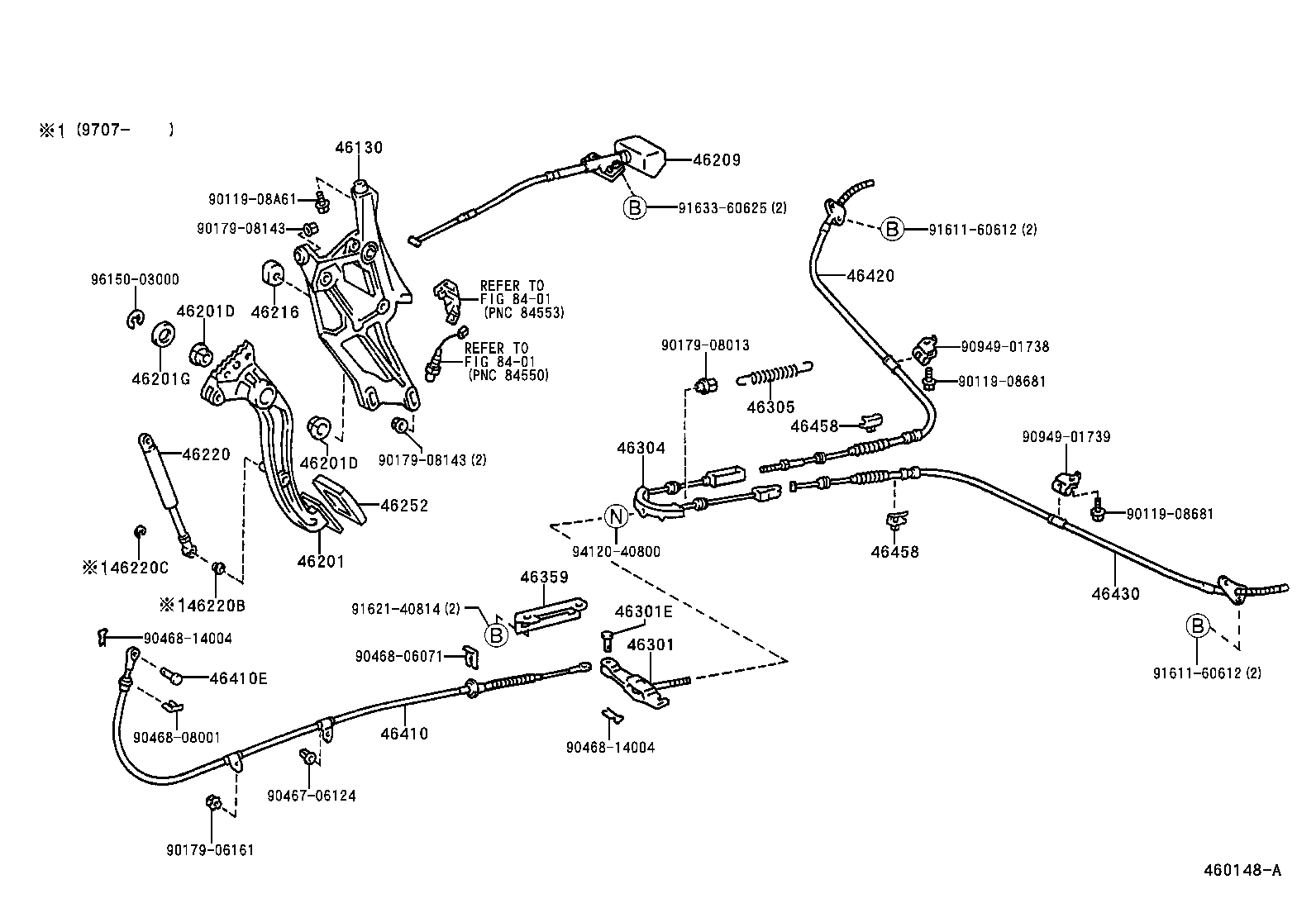  CROWN CROWN MAJESTA |  PARKING BRAKE CABLE