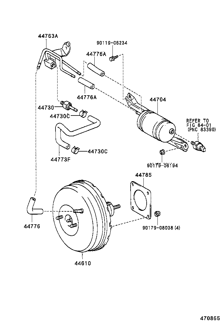  CALDINA |  BRAKE BOOSTER VACUUM TUBE
