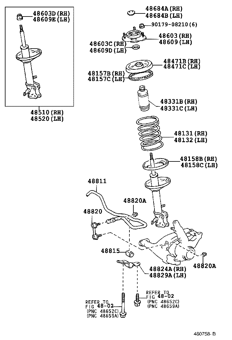  COROLLA SPACIO |  FRONT SPRING SHOCK ABSORBER