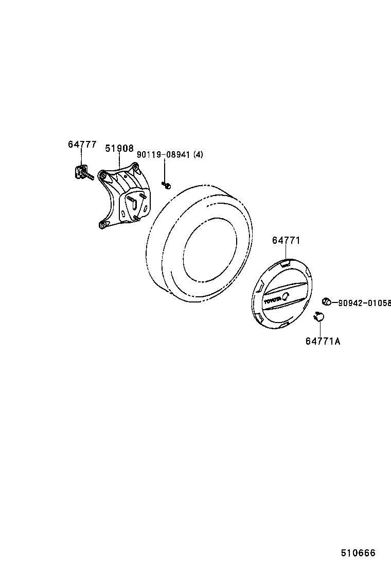  RAV4 J L |  SPARE WHEEL CARRIER