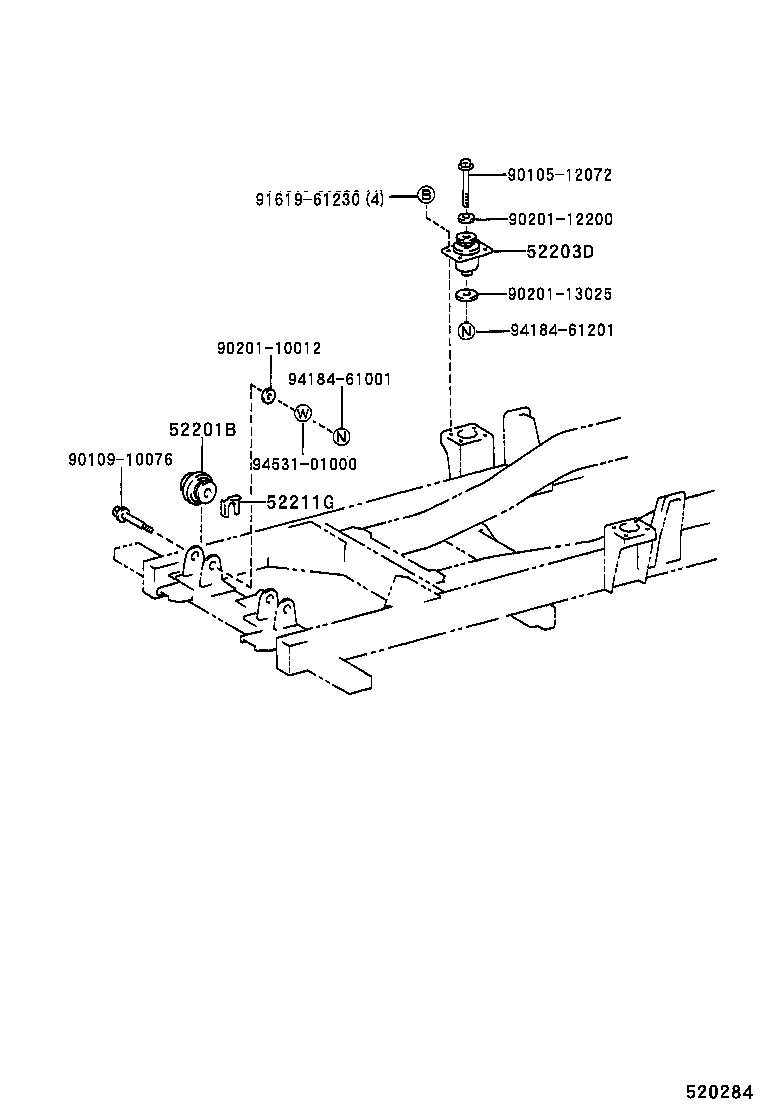  DYNA 200 TOYOACE G25 |  CAB MOUNTING BODY MOUNTING