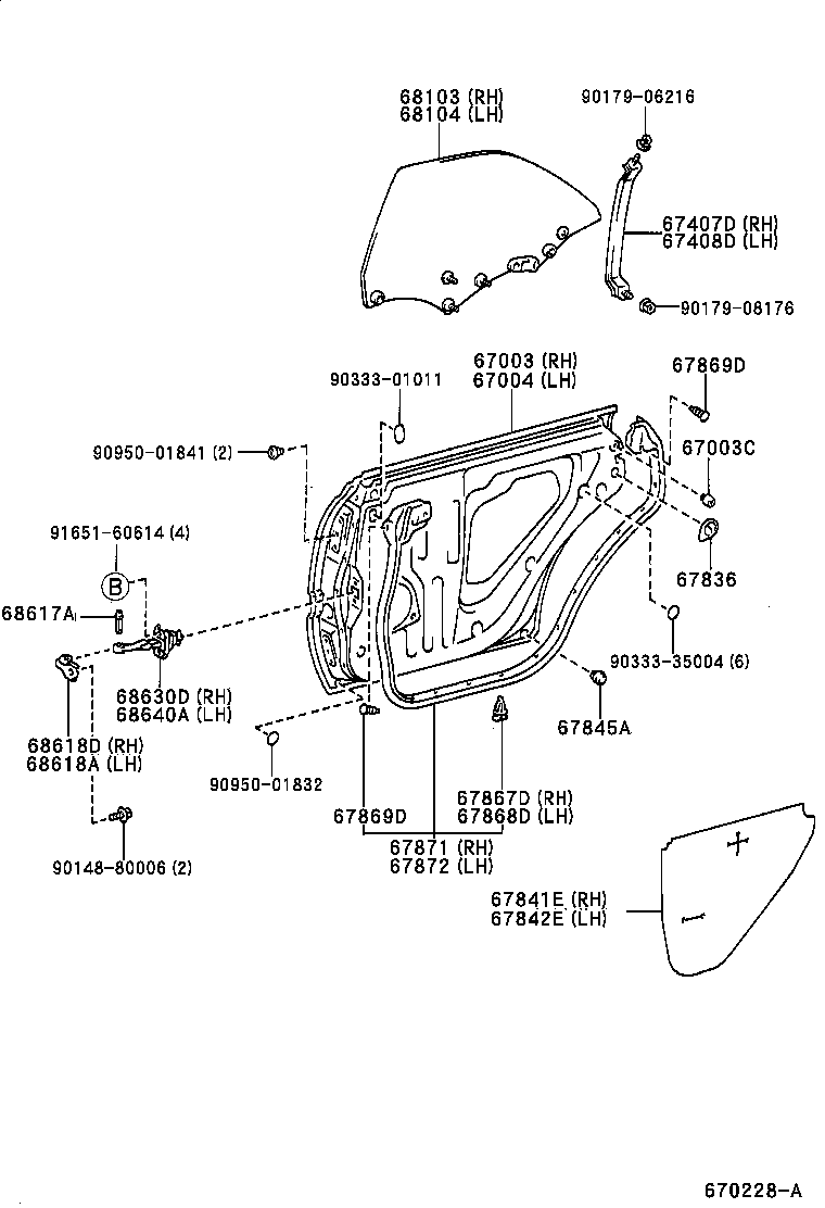  MARK 2 |  REAR DOOR PANEL GLASS