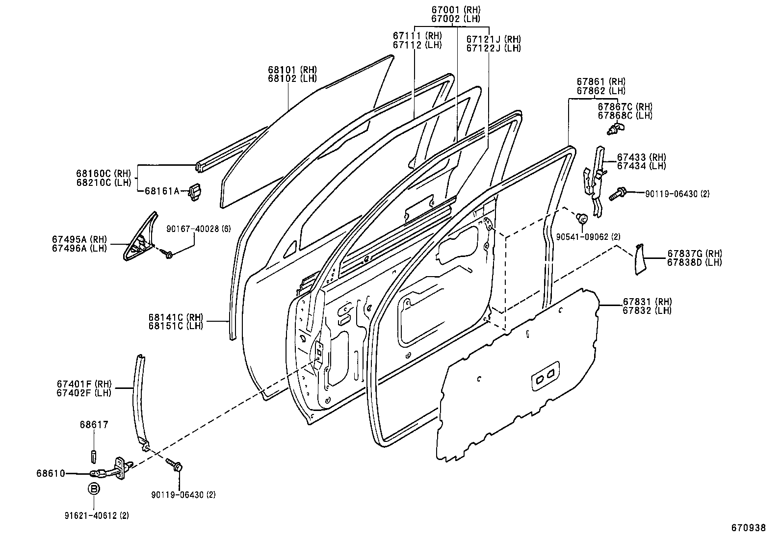  HILUX |  FRONT DOOR PANEL GLASS