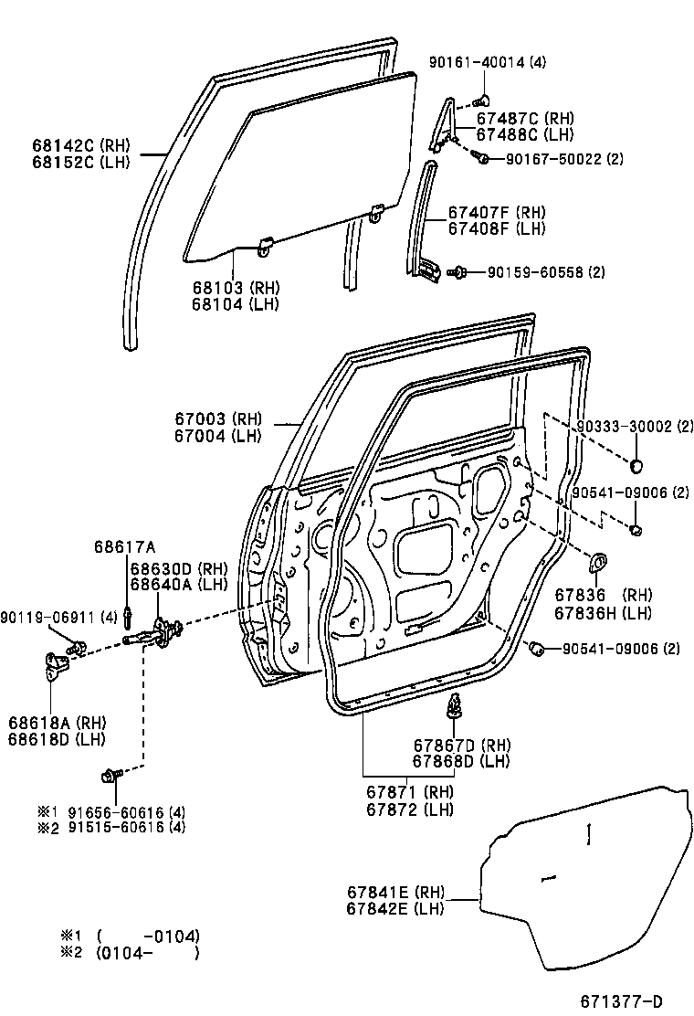  GAIA |  REAR DOOR PANEL GLASS