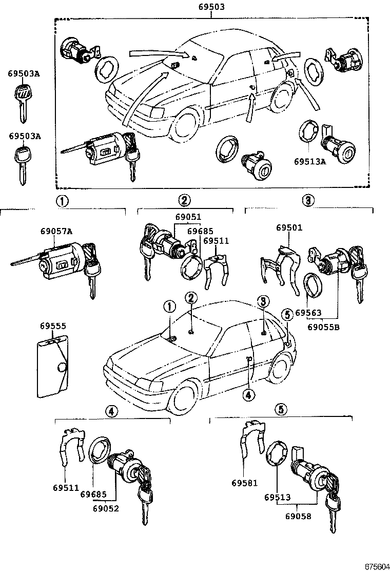  STARLET |  LOCK CYLINDER SET