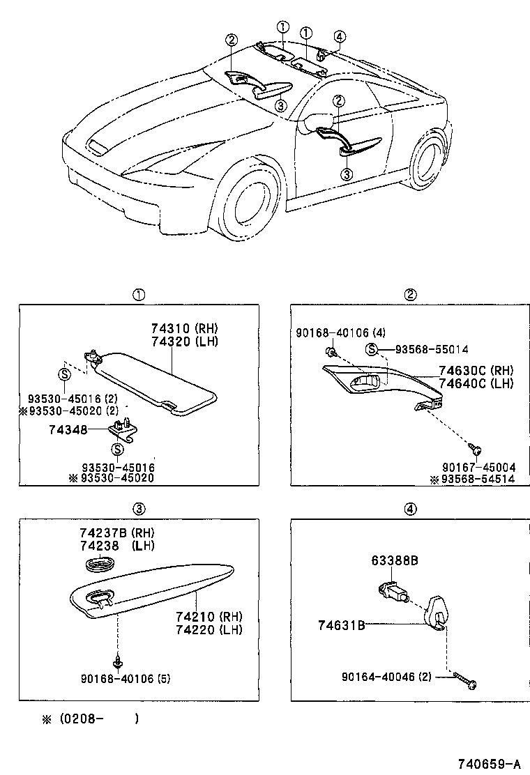  CELICA |  ARMREST VISOR