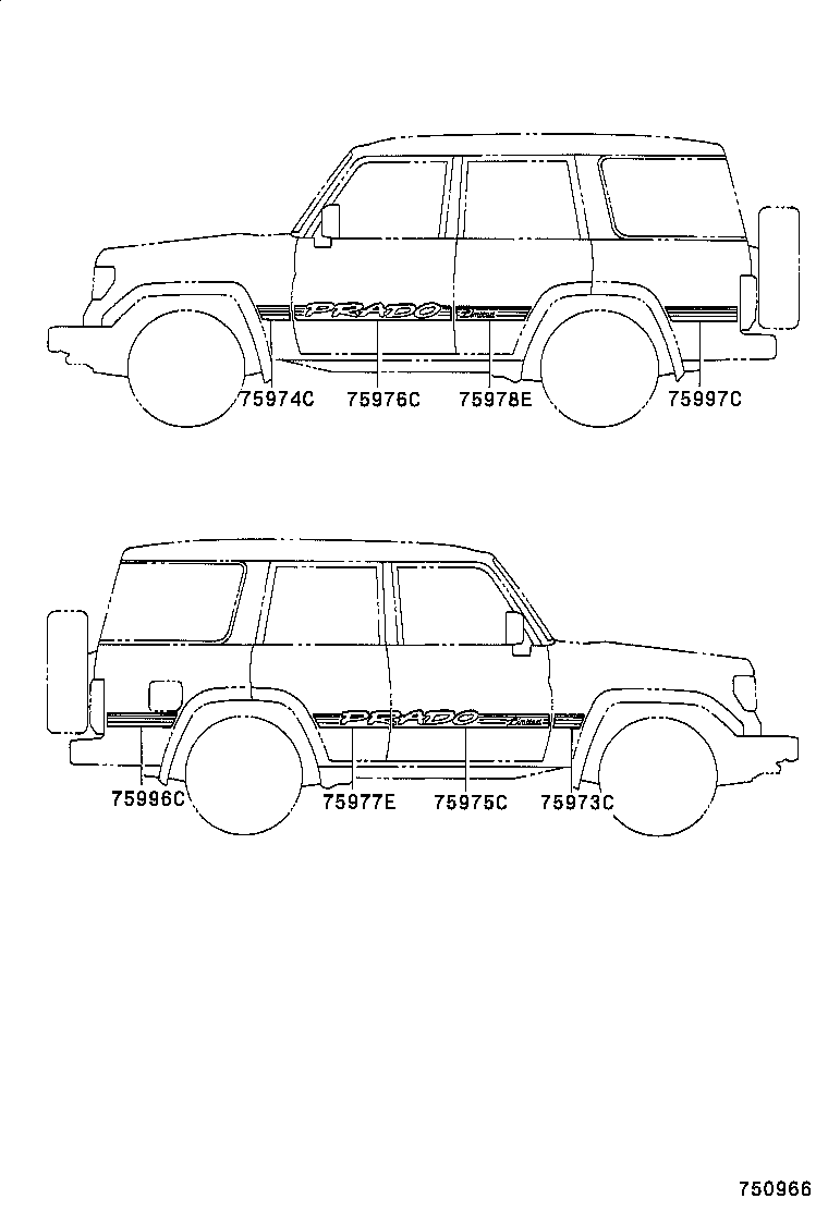  LAND CRUISER S T H T |  BODY STRIPE