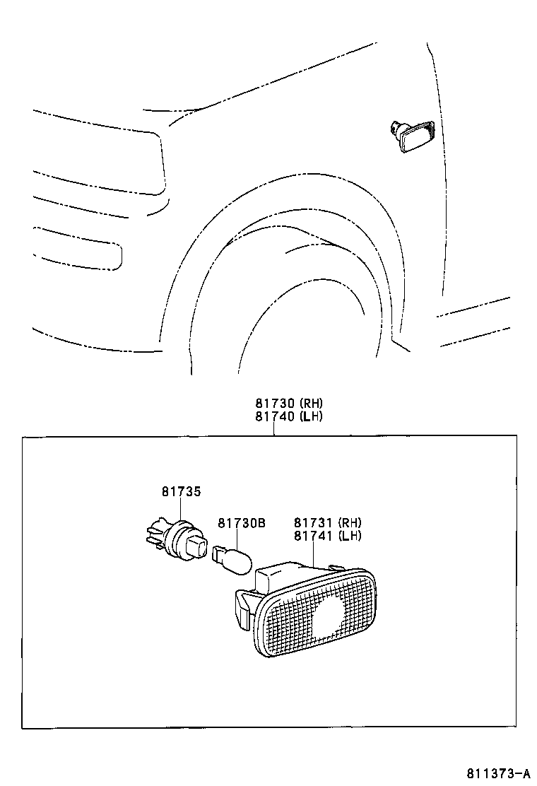  BB OPEN DECK |  SIDE TURN SIGNAL LAMP OUTER MIRROR LAMP