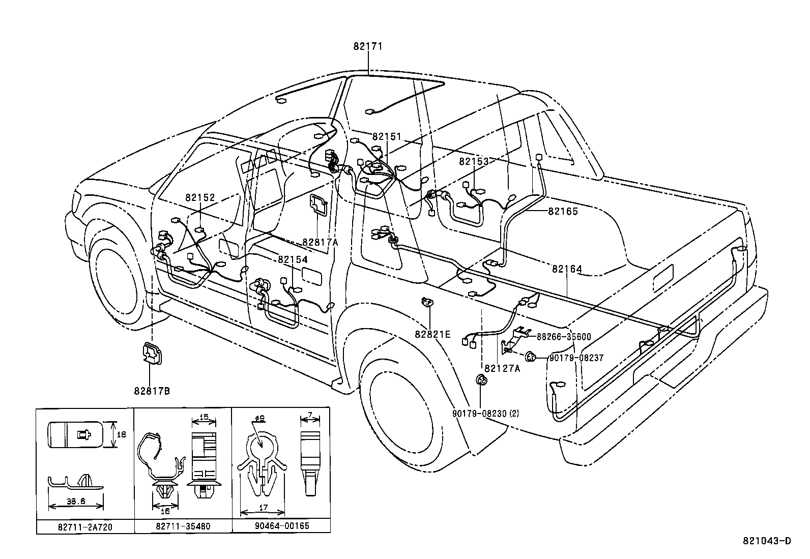  HILUX |  WIRING CLAMP