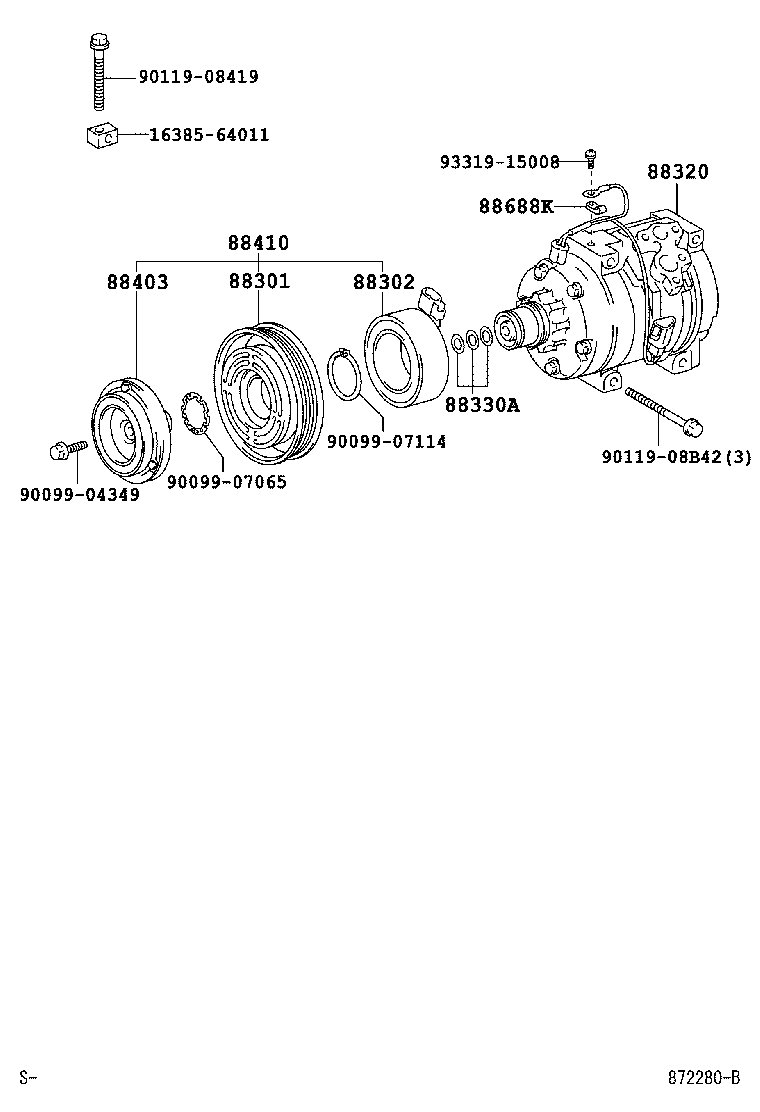  HARRIER |  HEATING AIR CONDITIONING COMPRESSOR