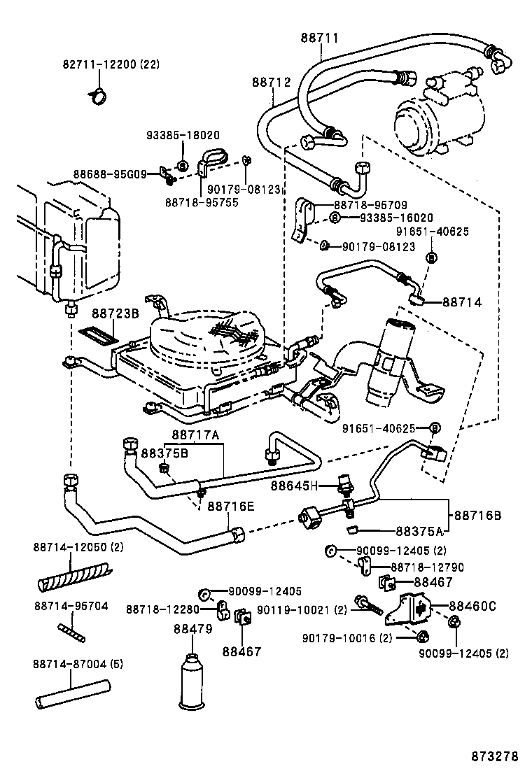  LITE TOWNACE TRUCK |  HEATING AIR CONDITIONING COOLER PIPING