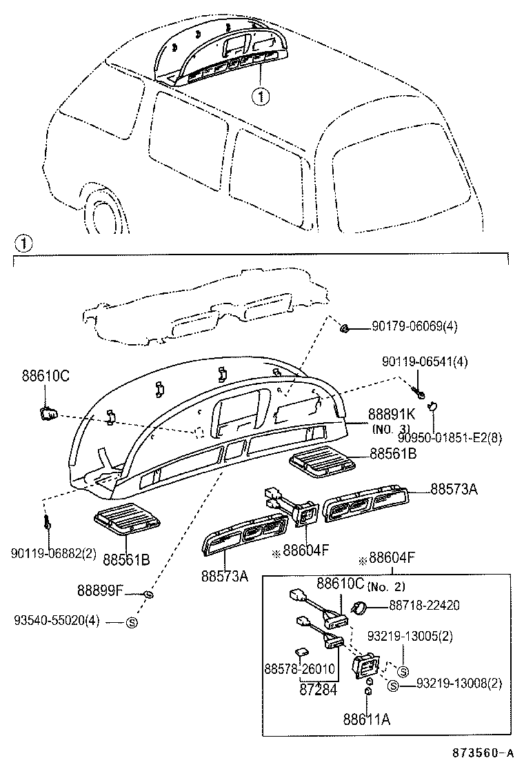  HIACE REGIUSACE |  HEATING AIR CONDITIONING CONTROL AIR DUCT