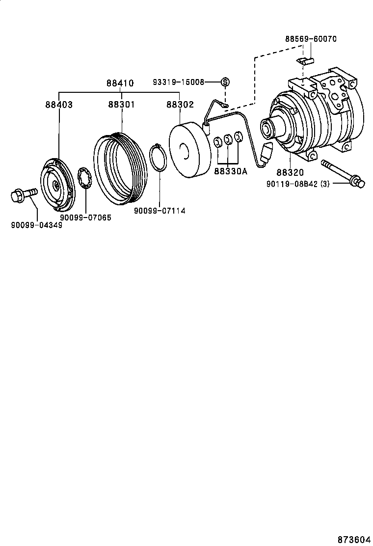  CELICA |  HEATING AIR CONDITIONING COMPRESSOR