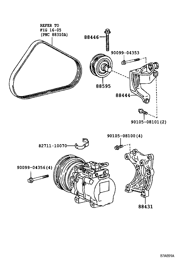  STARLET |  HEATING AIR CONDITIONING COMPRESSOR