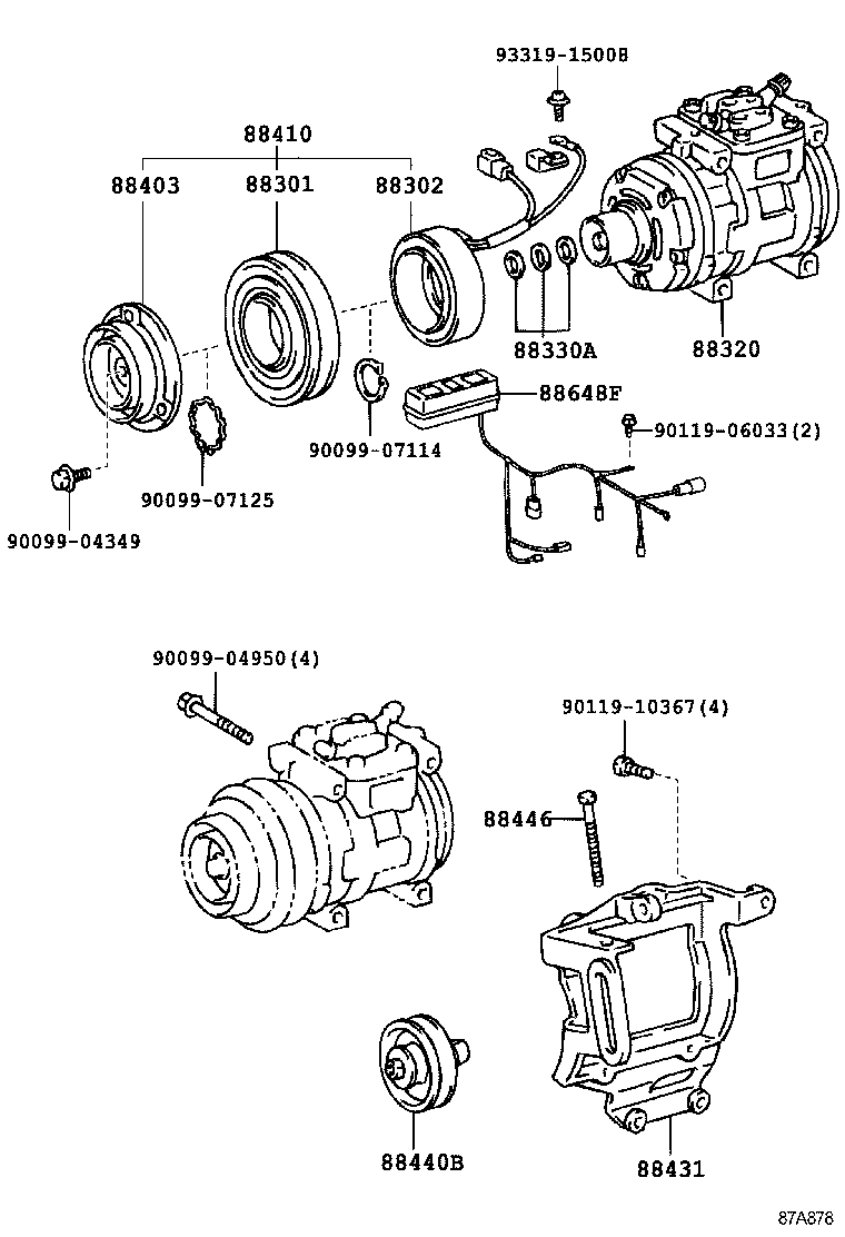  HILUX |  HEATING AIR CONDITIONING COMPRESSOR