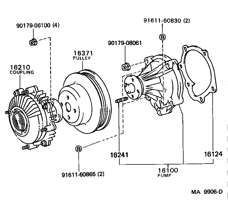  DYNA 150 TOYOACE G15 |  WATER PUMP