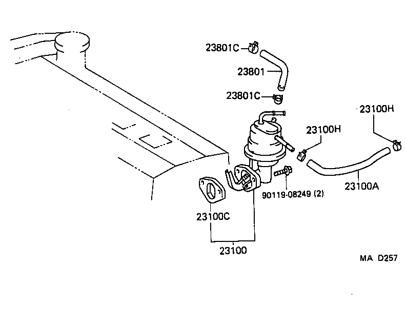  STARLET |  FUEL PUMP PIPE