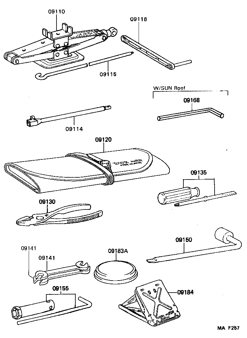  LITE TOWNACE V WG |  STANDARD TOOL